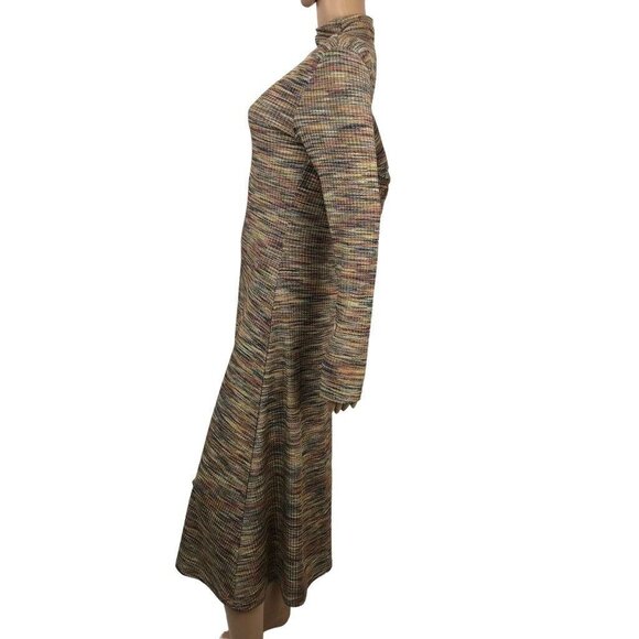 Samsoe Samsoe Size S Lydia Ribbed Knit‎ Midi Sweater Dress Multicolor A-Line - Picture 7 of 12